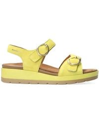 Mephisto - Schoenen ,Geel ,Suède Sandaal Met Brede Pasvorm - Lyst