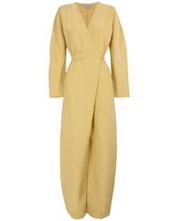 Cortana - Jumpsuits & Playsuits ,Geel ,Linnen Mel, Linnen En Zijde Aap Honing - Lyst