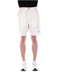 Barbour - Creme shorts reißverschluss knöpfe taschen - Lyst