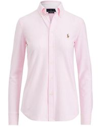 Polo Ralph Lauren - Gestreiftes oxford-strick-polo-shirt - Lyst