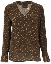 Aspesi - Tops ,Bruin ,Gedrukte Jassen Voor Stijlvolle Look - Lyst