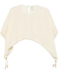120% Lino - Overhemden ,Wit ,Linnen Linnen Blouse Met Korte Mouwen - Lyst