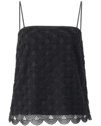 ROTATE BIRGER CHRISTENSEN - Tops ,Zwart ,Pailletten Sleeveless Tops - Lyst