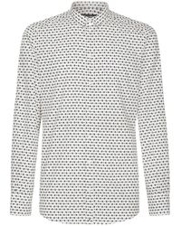 Dolce & Gabbana - Camicia con motivo logo a maniche lunghe - Lyst