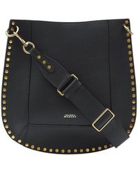 Isabel Marant - Schwarze leder hobo tasche mit goldenen nieten isabel marant étoile - Lyst