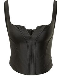 Self-Portrait - V-Neck Corset Top - Lyst