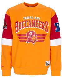 Mitchell & Ness - Hoodies & Sweatvesten ,Oranje ,Katoen Nfl Crewneck Sweatshirt Tampa Bay Buccaneers - Lyst
