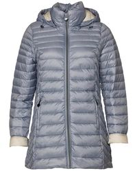 Danwear - Jassen ,Blauw ,Gewatteerde Lichtgewicht Donsjas Blauw/Zand - Lyst