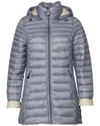 Danwear - Jassen ,Blauw ,Gewatteerde Lichtgewicht Donsjas Blauw/Zand - Lyst
