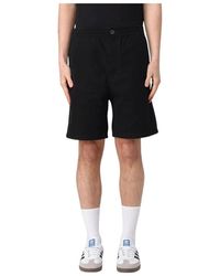 A.P.C. - Zwarte Canvas Casual Shorts - Lyst