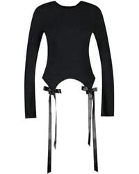 Simone Rocha - Bow Tail Easy Long Sleeve T-Shirt - Lyst