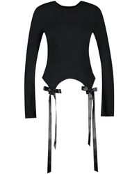 Simone Rocha - Bow Tail Easy Long Sleeve T-Shirt - Lyst