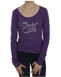 Exte - Blusa viola con cristalli - Lyst