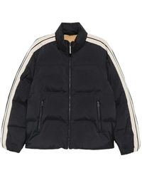 Palm Angels - Jassen ,Zwart ,Leer Classic Logo Track Puffer Jacket - Lyst