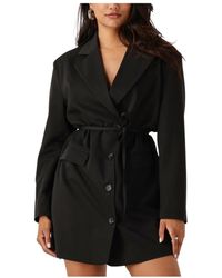 Another Label - Kleedjes ,Zwart ,Chique Blazer Jurk Voor Herfst/Winter - Lyst
