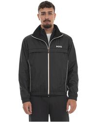HUGO - Jassen ,Zwart ,Polyester Ow_Toc Spin Jacket - Lyst