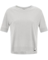 Herno - T-shirt in glam knit effect - Lyst