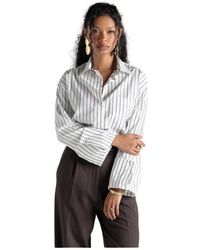 GUAJA. - Overhemden ,Wit ,Katoen Gia Wide Cuff Shirt - Lyst