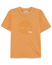 Timberland - Beiges T-Shirt Mit Grafikdruck - Lyst