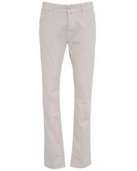 Jacob Cohen - Slim Fit Bard Hose Mit Logo - Lyst