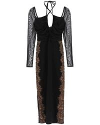 Self-Portrait - ABITO MIDI CON CUT OUT - Lyst