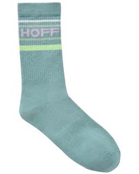 HOFF - Ondergoed ,Groen ,Katoen Mint Logo Sokken Retro Design - Lyst