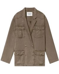 Isabel Marant - Jassen ,Bruin ,Katoen Nevala Jacket - Lyst