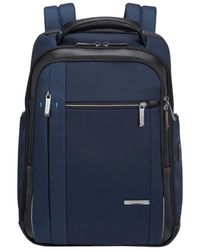 Samsonite - Tassen ,Blauw ,Polyester Uitbreidbare Zakelijke Rugzak Met Usb-Poort - Lyst