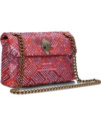 Kurt Geiger - Rote Fabric Mini Kensington Umhängetasche - Lyst