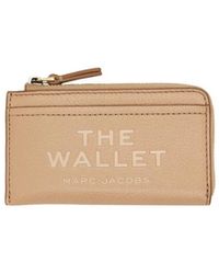 Marc Jacobs - Accessoires ,Bruin ,Leer The Leather Top Zip Multi Wallet - Lyst
