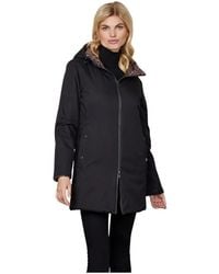 Junge - Jassen ,Zwart ,Polyester Luipaardprint Hooded Jacket Comfort Fit - Lyst