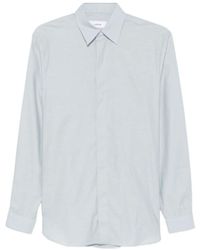 Lardini - Overhemden ,Blauw ,Camicia A Maniche Lunghe - Lyst