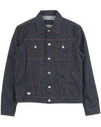 Prada - Jassen ,Blauw ,Denim Denim Blouson Jacket - Lyst