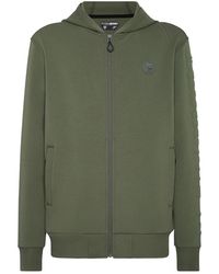 Philipp Plein - Fitness ,Groen ,Katoen Hoodie Sweatshirt Scratch - Lyst