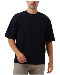 SELECTED - Tops ,Blauw Polo & T-Shirt Loose Fit O-Neck Tee - Lyst