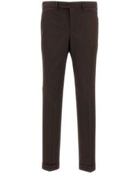 PT01 - Broeken ,Bruin ,Katoen Slim-Fit Broek - Lyst