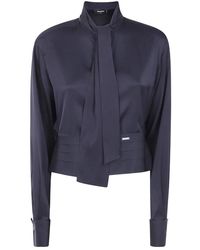 DSquared² - Gekorte Smoking Blouse - Lyst