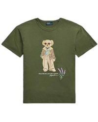 Polo Ralph Lauren - Baumwolljersey-t-shirt mit polo bear - Lyst