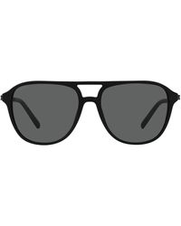 BVLGARI - Piloten-sonnenbrille mit mattem schwarzen rahmen - Lyst