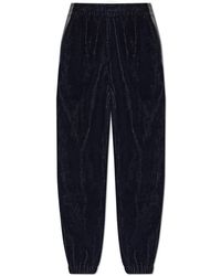 Versace - Broeken ,Blauw ,Katoen Cotton-Terry Jacquard Trainingsbroeken - Lyst