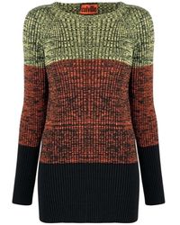 Colville - Tricolor Wol Gebreide Trui Met Peekaboo Rug - Lyst