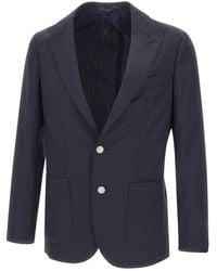 Barba Napoli - Kostuums ,Blauw ,Wol Jassen - Lyst