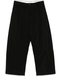 Studio Nicholson - Broeken ,Zwart ,Zwarte Knooprits Riem Broek - Lyst