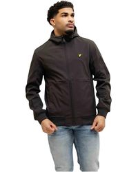 Lyle & Scott - Jassen ,Grijs ,Polyester Mesh Gevoerde Softshell Jas - Lyst