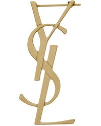 Saint Laurent - Messing Cassandre Ohrring - Lyst