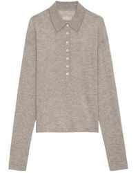 Zadig & Voltaire - Brauner latte-kaschmir-polopullover - Lyst