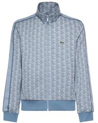 Lacoste - Hoodies & Sweatvesten ,Blauw ,Katoen Paris Zip Sweatshirt - Lyst