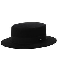 Saint Laurent - Sombrero de fieltro negro de ala ancha - Lyst