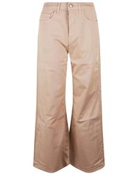 Re-hash - Broeken ,Five Pockets Broek Met Wijde Pijpen En Knoopsluiting - Lyst