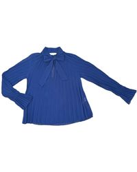 Kaos - Overhemden ,Blauw ,Lange Mouw Damesblouse, Synthetisch Materiaal - Lyst